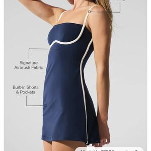 Alo yoga Airbrush Streamline Tennis Dress - small (fits like an XS) navy